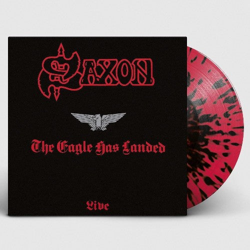 Saxon – The Eagle Has Landed (Live) Vinyle, LP, Album, Réédition, Red & Black Splatter