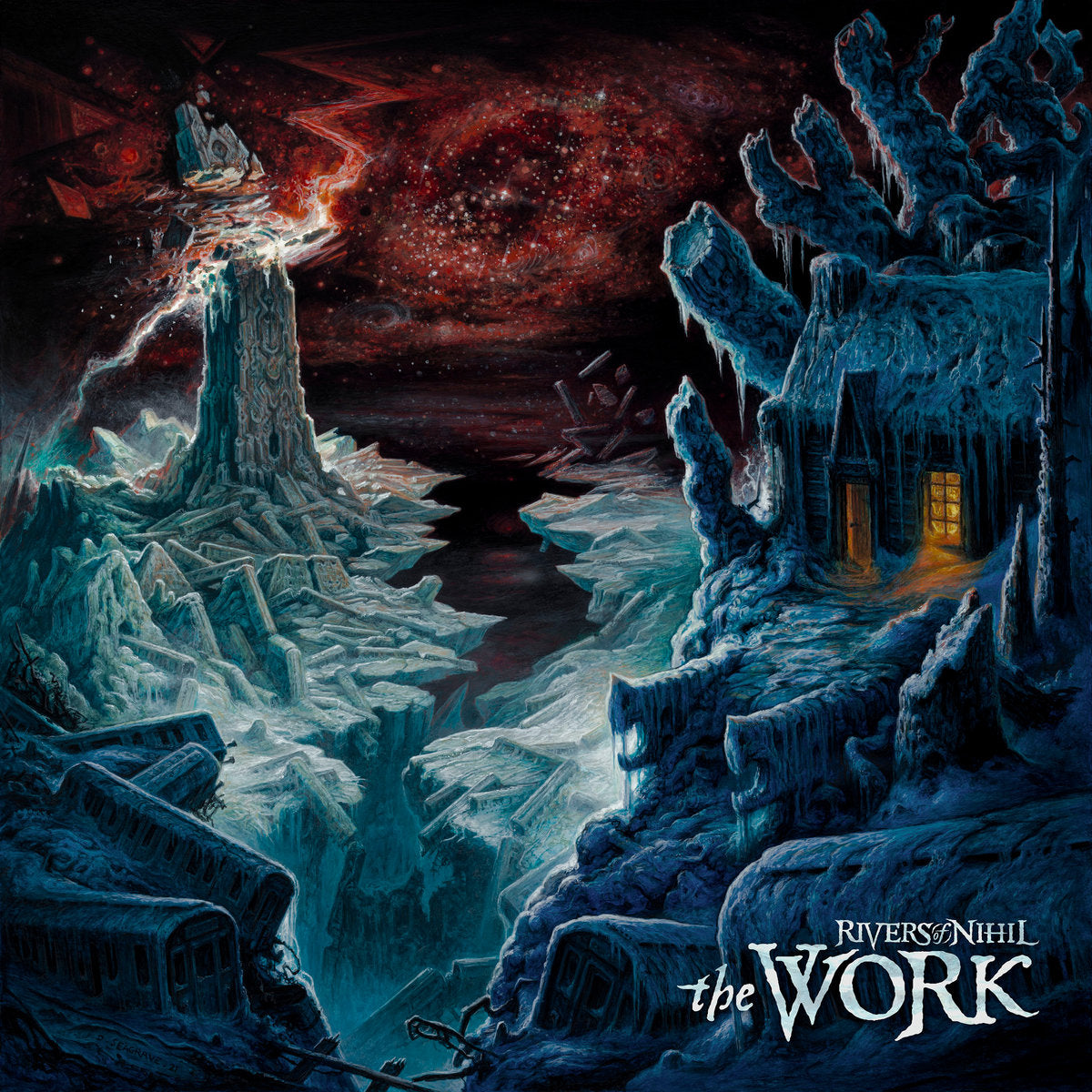 Rivers Of Nihil – The Work  2 x Vinyle, LP, Album, Édition Limitée, Jaune et Bleu