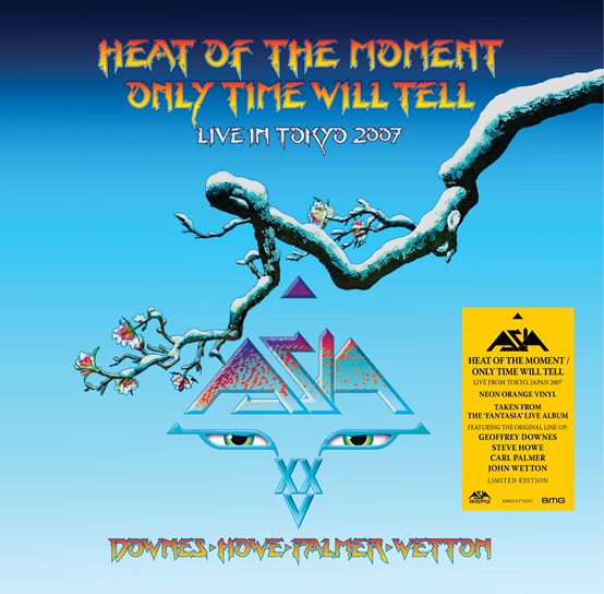 Asia – Heat Of The Moment / Only Time Will Tell - Live In Tokyo 2007  Vinyle, 10", Single, Édition Limitée, Orange
