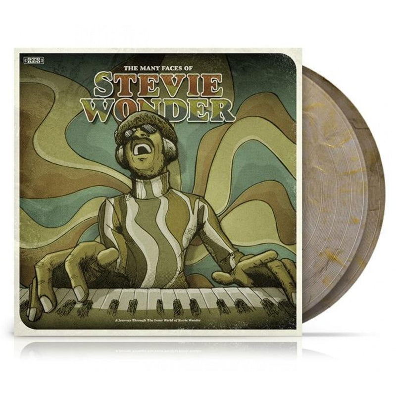 Artistes Divers – The Many Faces Of Stevie Wonder  2 x Vinyle, LP, Compilation, 180g / Gatefold / Marron & Jaune Marbré