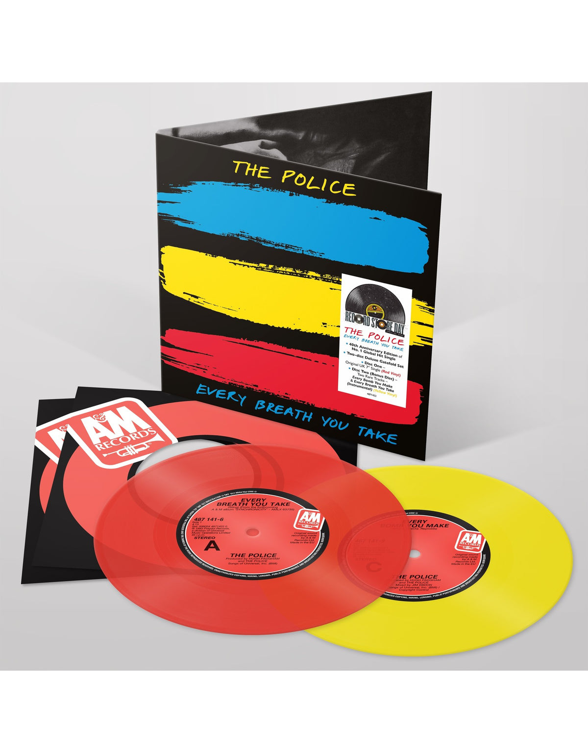 Police - Every Breath You Take 2 x 7'', Édition Limitée, Red & Yellow, 40ème Anniversaire