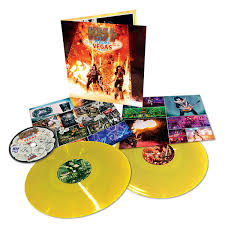 Kiss ‎– Kiss Rocks Vegas  2 × Vinyle, LP, Album, Jaune, 180 Grammes +  DVD, multicanal, NTSC  Édition limitée, réédition