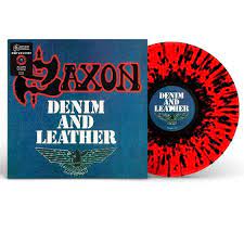 Saxon – Denim And Leather  Vinyle, LP, Album, Réédition, Remasterisé, Red &amp; Black Splatter