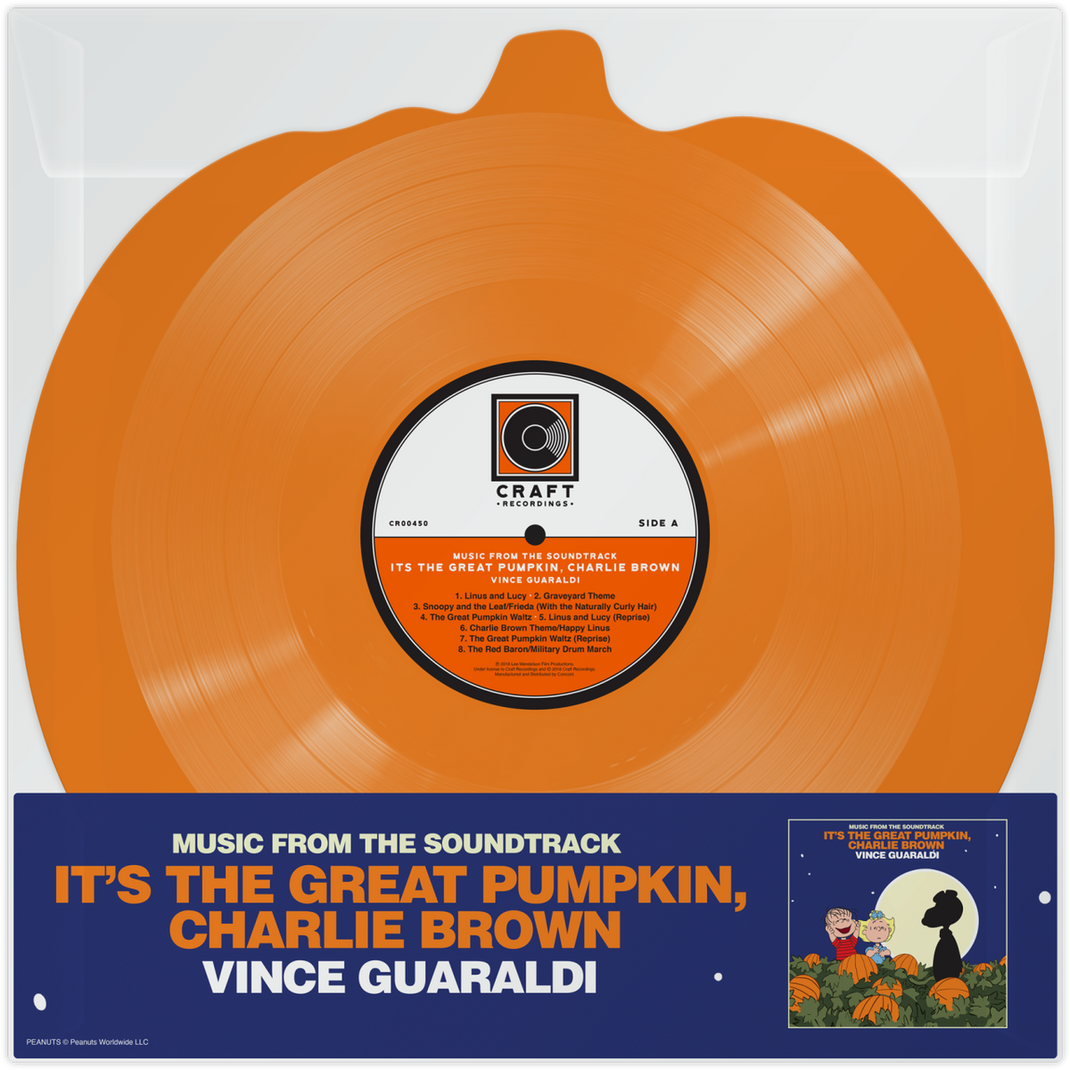 Vince Guaraldi – It’s The Great Pumpkin, Charlie Brown  Vinyle, 12", 45 RPM, Forme, Édition Limitée, Pumpkin-Shaped Orange